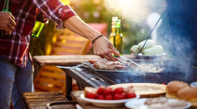 Perfect American barbecue dinner.